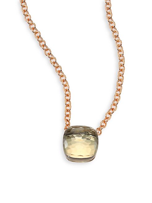 Pomellato - Prasiolite & 18K Rose Gold Pendant Necklace