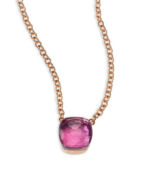 Pomellato - Amethyst & 18K Rose Gold Pendant Necklace