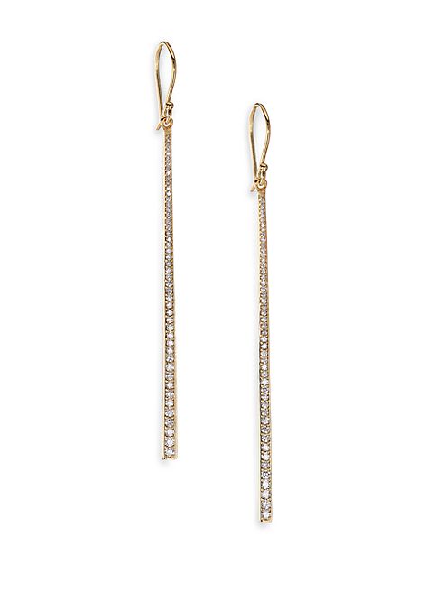 IPPOLITA - Glamazon Stardust Diamond & 18K Yellow Gold Bar Drop Earrings