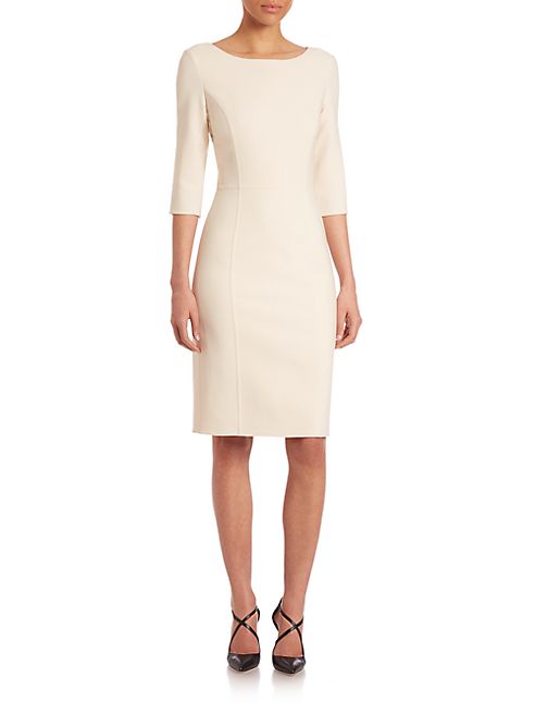 Carolina Herrera - Icon Collection Double-Face Wool Sheath Dress