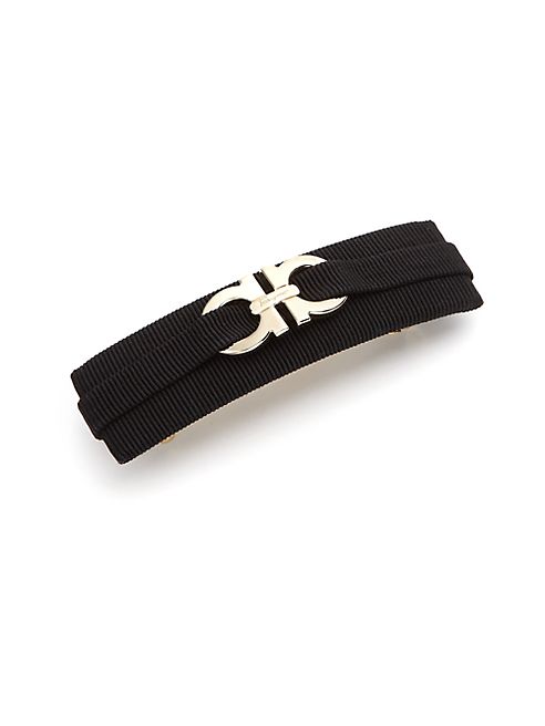 Salvatore Ferragamo - Large Gancini Grosgrain Barrette