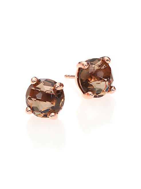 IPPOLITA - Rosé Rock Candy Mini Smoky Quartz Stud Earrings