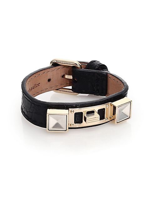 Proenza Schouler - PS11 Small Crocodile-Embossed Leather Bracelet