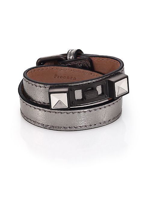 Proenza Schouler - PS11 Metallic Leather Double-Wrap Bracelet