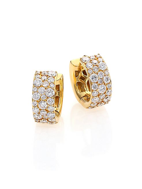 IPPOLITA - Glamazon Stardust Diamond & 18K Yellow Gold Huggie Hoop Earrings/0.55