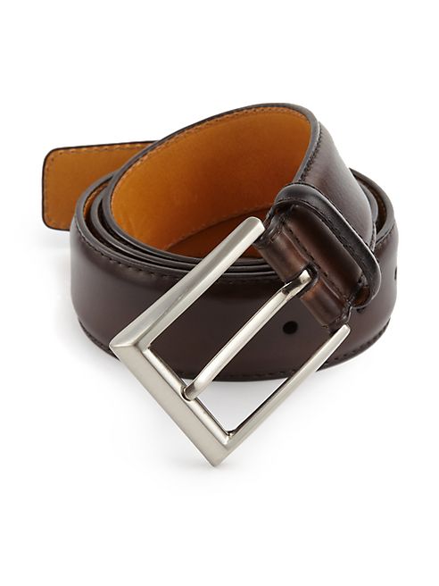 Saks Fifth Avenue Collection - Saks Fifth Avenue by Magnanni Hand Burnished Leather Belt