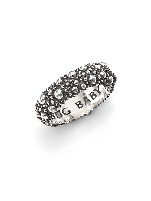 King Baby Studio - Textured Sterling Silver Band Ring