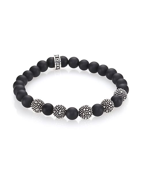 King Baby Studio - Black Onyx & Sterling Silver Bracelet