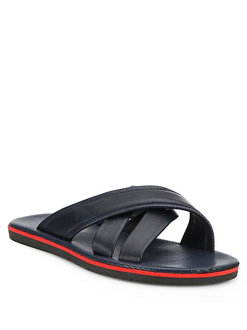 Saks Fifth Avenue Collection - Cross-Strap Leather Sandals