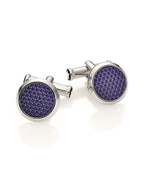 Montblanc - Textured Lacquered Cuff Links