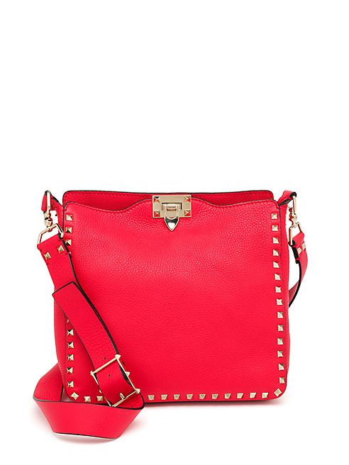 Valentino - Rockstud Utilitarian Small Leather Crossbody Bag