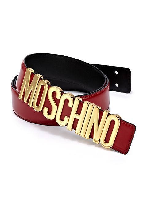 Moschino - Logo-Buckle Leather Belt