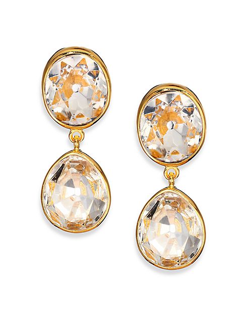 Kenneth Jay Lane - Jeweled Clip-On Drop Earrings