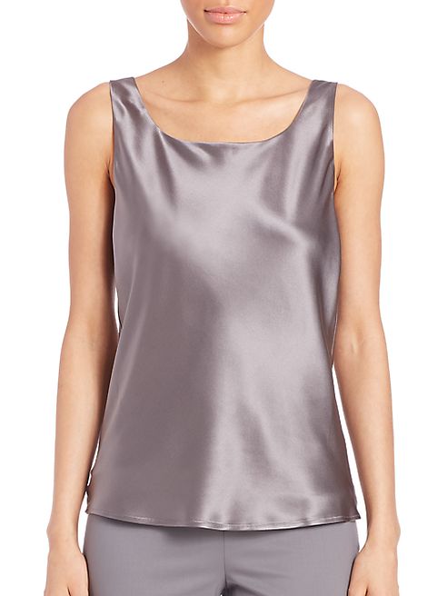 Lafayette 148 New York - Silk Charmeuse Bias-Cut Tank Top