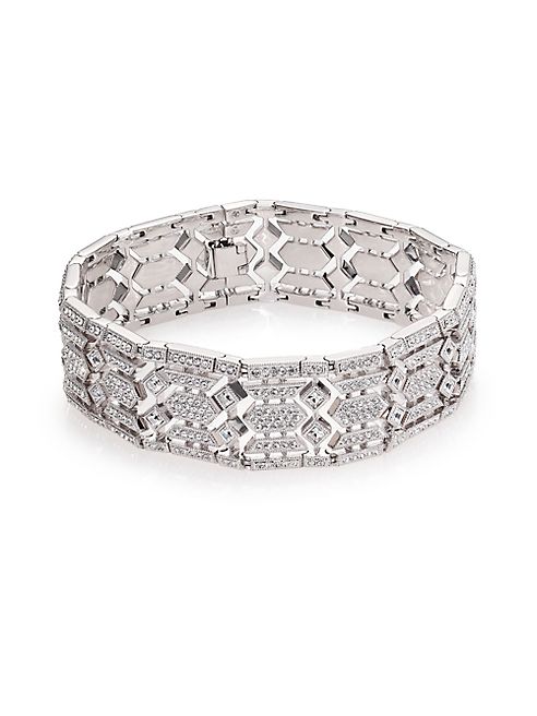 Adriana Orsini - Pavé Crystal Wide Line Bracelet