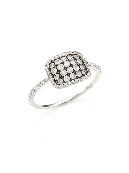 Meira T - Diamond & 14K White Gold Cushion Ring