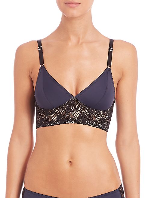 Fortnight - Mira Long-Line Lace-Trim Bra