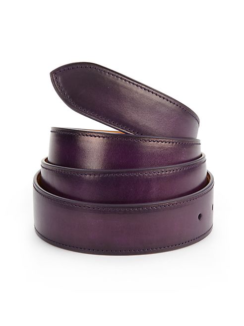 Corthay - Aubergine Patina French Leather Belt