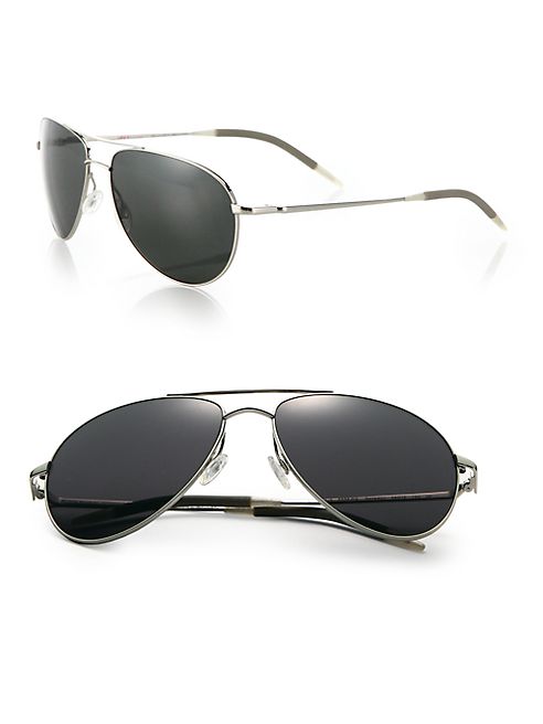 Oliver Peoples - Benedict 59MM Graphite Aviator Sunglasses