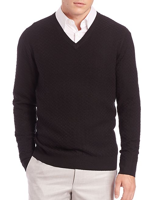 Saks Fifth Avenue Collection - Silk-Blend Textured Sweater