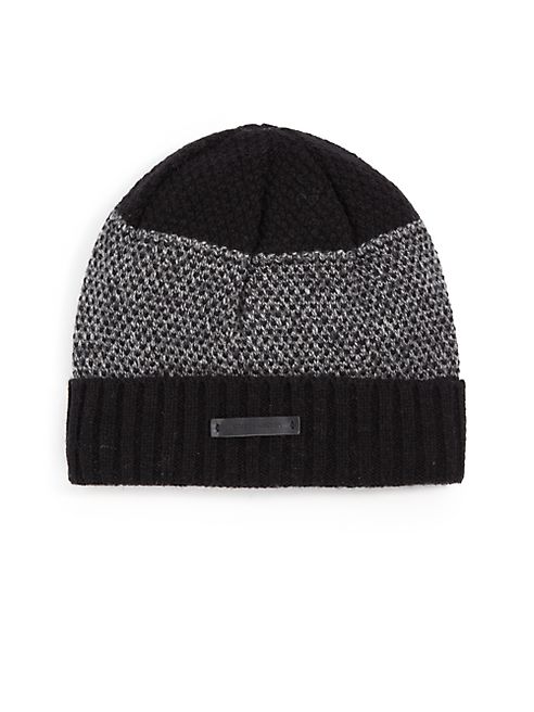 BICKLEY + MITCHELL - Mixed-Pattern Cuffed Lambswool Beanie