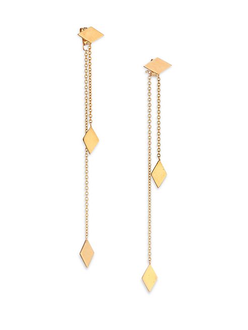 Zoe Chicco - 14K Yellow Gold Kite Ear Jacket & Drop Earrings Set