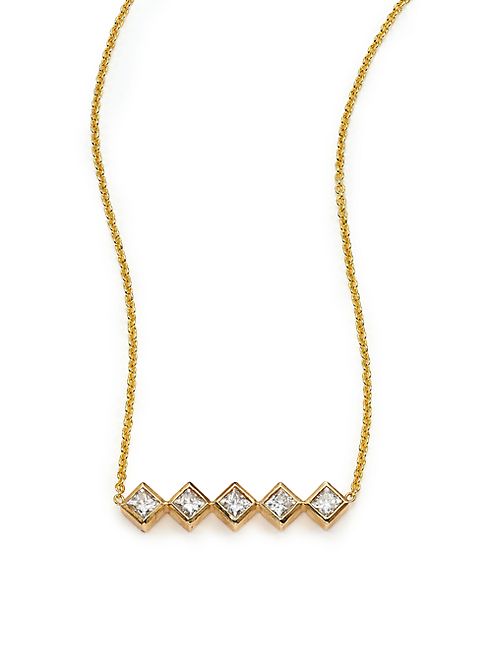 Zoe Chicco - Diamond & 14K Yellow Gold Princess Necklace