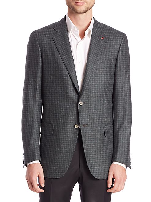 ISAIA - Check Wool & Cashmere Blazer