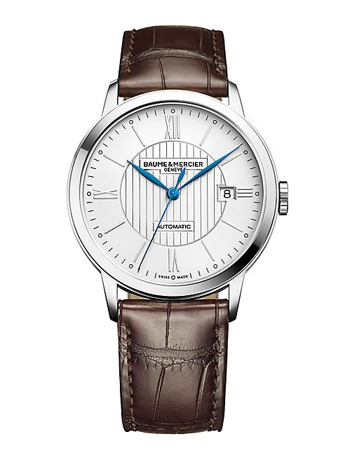 Baume & Mercier - Classima 10214 Stainless Steel & Alligator Strap Watch