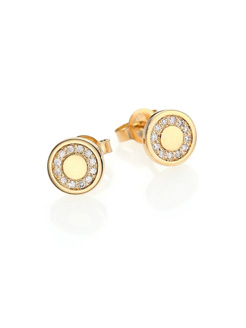 Astley Clarke - Cosmos Diamond & 14K Yellow Gold Mini Stud Earrings