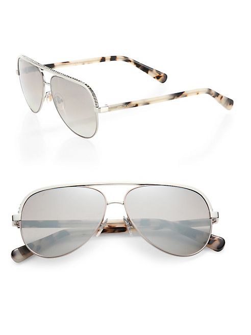 Jimmy Choo - Linas 59MM Metal Aviator Sunglasses