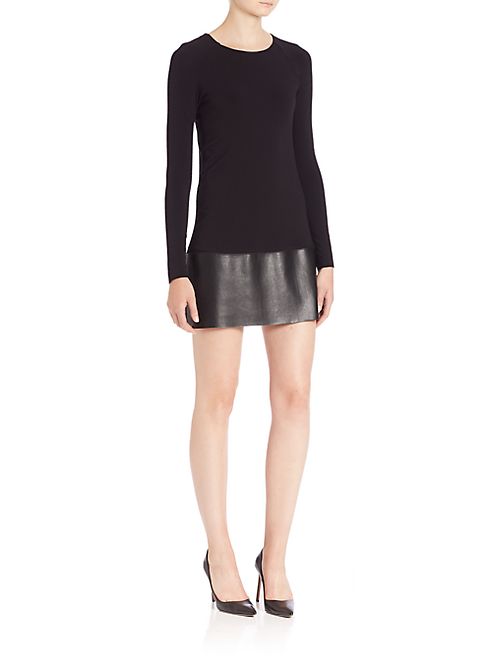 Bailey 44 - Sedgwick Faux-Leather Sheath Dress