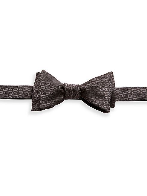 Salvatore Ferragamo - Geometric-Print Silk Bow Tie