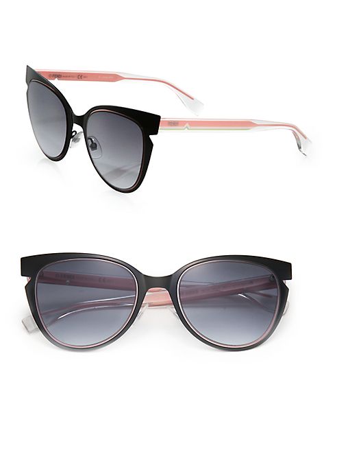 Fendi - 52MM Notched Cat Eye Metal Sunglasses