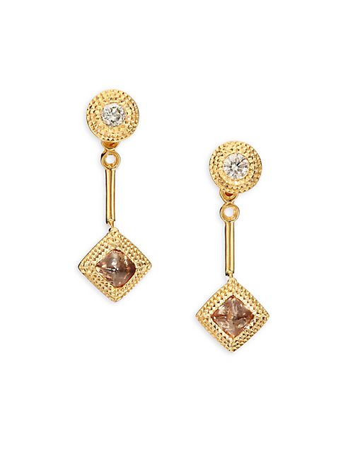 De Beers - Talisman Essence Diamond & 18K Yellow Gold Drop Earrings