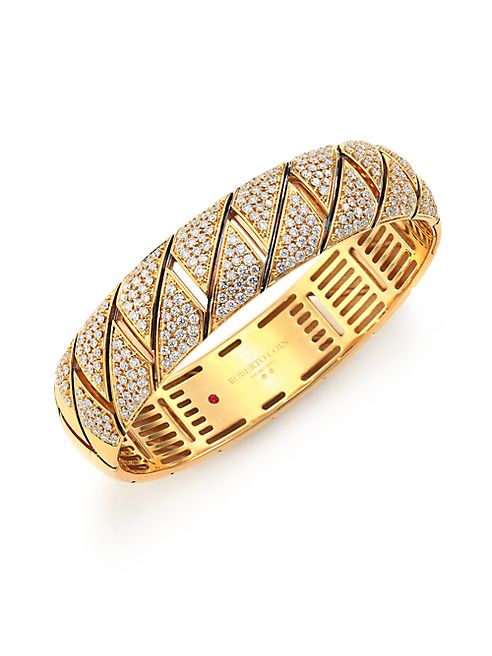 Roberto Coin - Appassionata Diamond & 18K Yellow Gold Bangle Bracelet