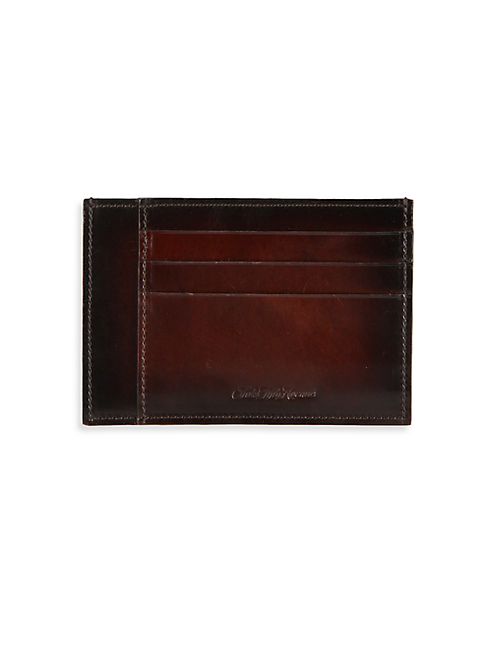 Saks Fifth Avenue Collection - Burnished Leather Card Case