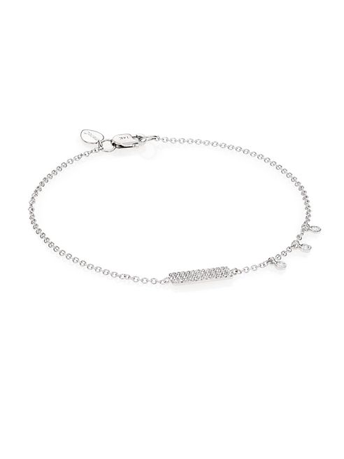 Meira T - Diamond & 14K White Gold Bar Bracelet