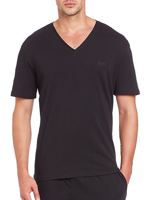 HUGO BOSS - Stretch Cotton V-Neck Tee