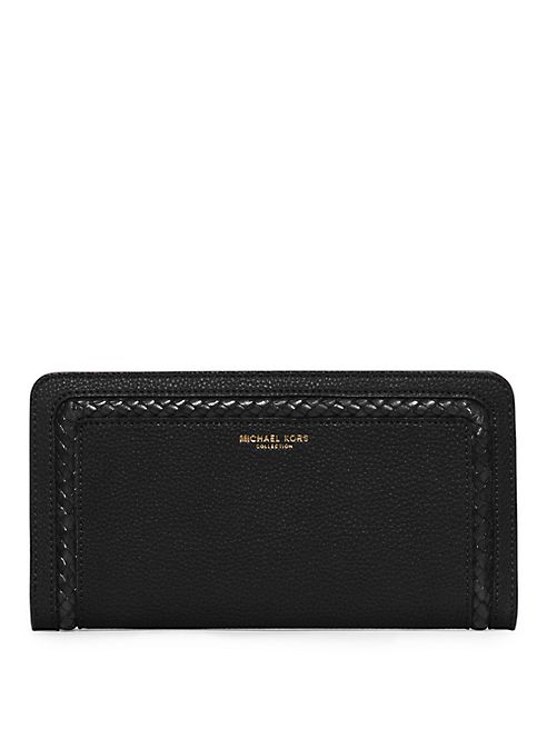 Michael Kors Collection - Skorpios Leather Zip-Around Continental Wallet