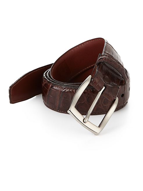 Saks Fifth Avenue Collection - Caiman Crocodile Belt