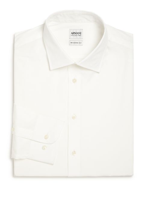 Armani Collezioni - Modern-Fit Basic Dress Shirt