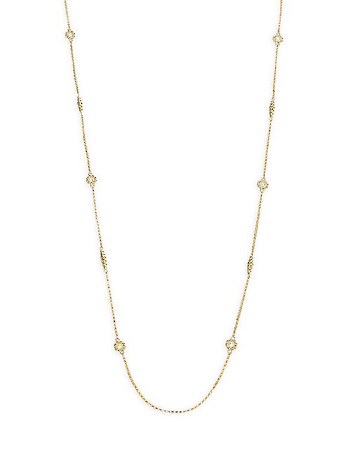 Roberto Coin - Barocco Braid Diamond & 18K Yellow Gold Necklace