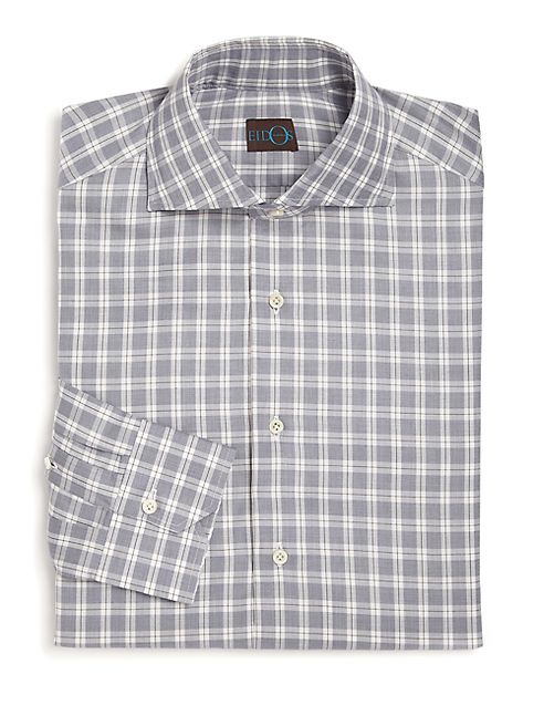 Eidos - Regular-Fit Gingham Dress Shirt