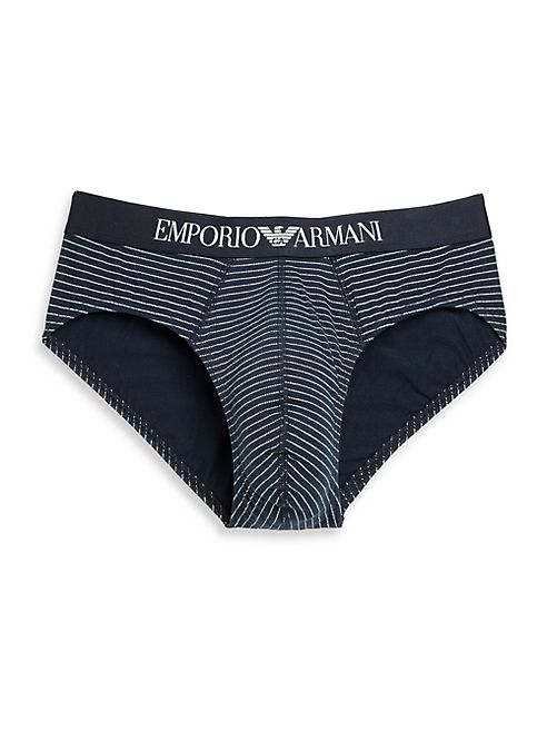 Emporio Armani - Stretch Cotton Striped Brief