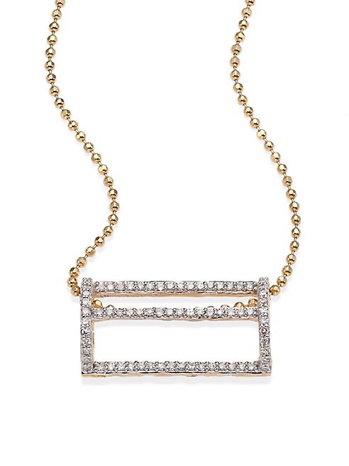 Phillips House - Diamond & 14K Yellow Gold Pendant Necklace