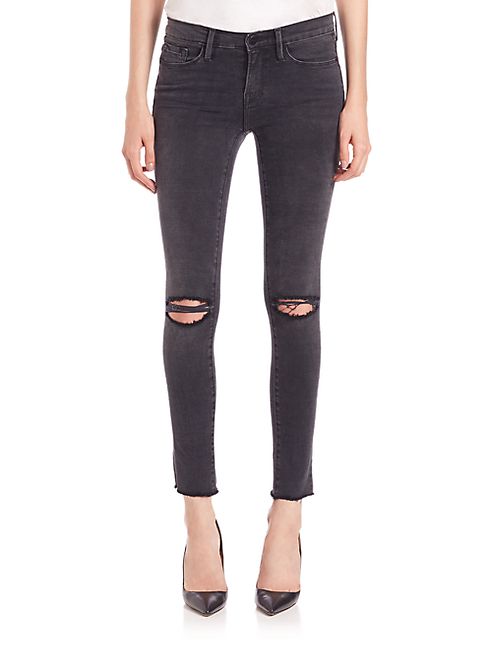 FRAME - Distressed Skinny Jeans