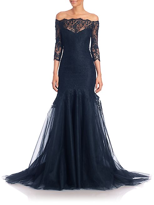 Monique Lhuillier - Lace Illlusion Gown