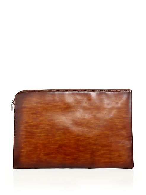 Saks Fifth Avenue Collection - Saks Fifth Avenue by Magnanni Hand Burnished Leather Portfolio