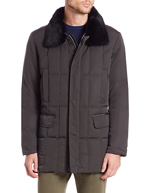 Corneliani - Fur-Trimmed Nylon Parka